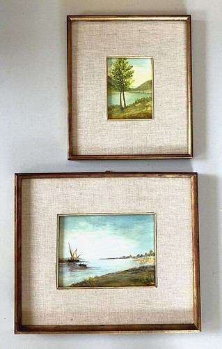 Coppia quadro dipinto olio - coppia,