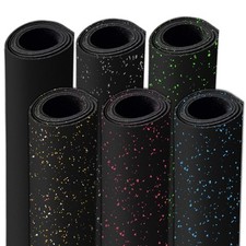 Rotolo Pavimenti Palestra 4'x10' Gomma Resistente Tappetini Esercizi Casa Spessore 6mm