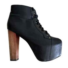 Jeffrey Campbell – EU/36 – Stivaletti Handmade Havana Last in pelle nero