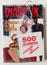 DIABOLIK N.10 anno XXIV 500° NUMERO 1985 nuovo blisterato CON gadget PORTACHIAVI