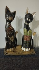 Gatti grandi Statue in legno
