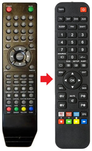 Telecomando adatto per - , dikom