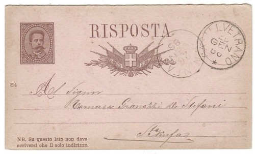 Regno italia 1879 cartolina - d'italia,