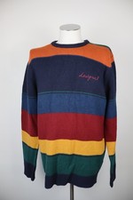 DESIGUAL MAGLIONE MAGLIA UOMO TG XL MAN SWEATER VINTAGE CASUAL LANA WOOL LOGO