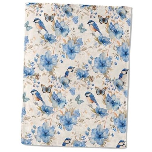 Coperta flanella blu - di,