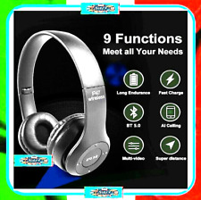 Cuffie Bluetooth Senza Fili con Microfono, Radio FM TF per TV, PC, Smartphone