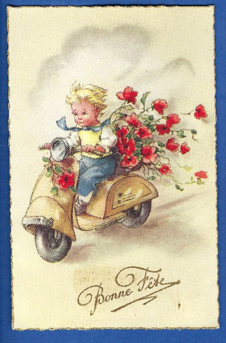Fumetto vespa scooter - fumetto, moto