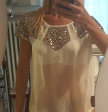 top blusa Guess paillettes