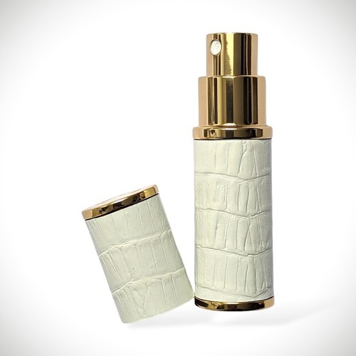 White faux croc 10ml travel - 10ml,