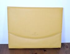 Portadocumenti A4 Sottobraccio rigido Borsello in vera pelle giallo fatto a mano