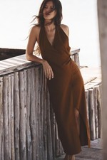 Abito midi lino - , zara