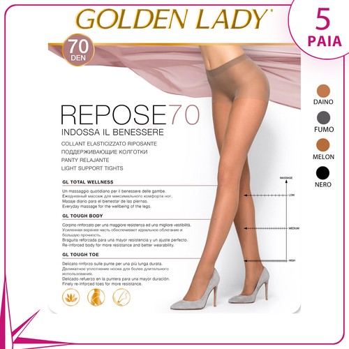 Collant riposante golden - golden, lady