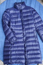 ASPESI piumino lungo donna tg S blu elettrico viola