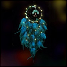 Sognatore LED Bianca: Decorazione Murale Artigianale per Camere da Letto