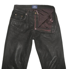 Arizona - Jeans IN Pelle/Nabuk Pantaloni Pelle Dkl Braun Tgl 46 Circa W31/L31