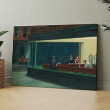 Nighthawks di Edward Hopper anni 40 America dipinto tela wall art stampa
