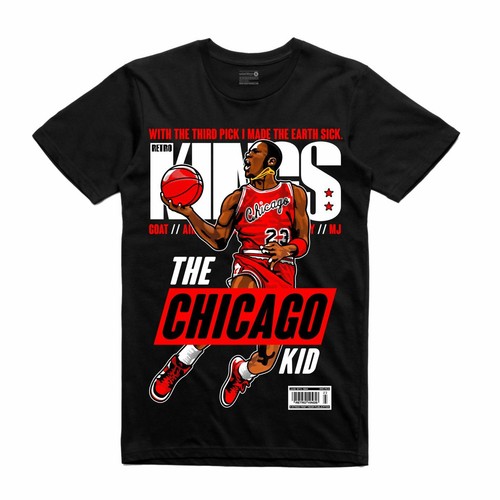 Shirt nera jordan chicago - t-shirt,