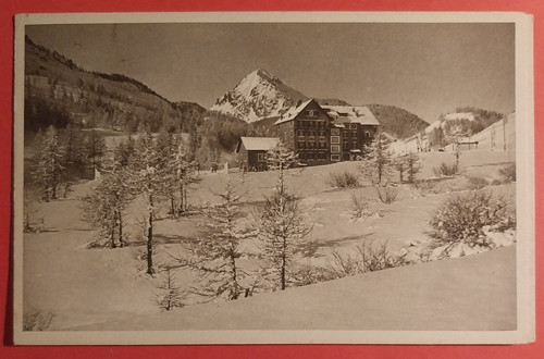 Cartolina aosta albergo - cartolina,