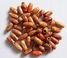 50pz misti perline in legno ovale 15x7mm colore vari bijoux 