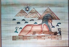 Papiro dipinto egiziano a