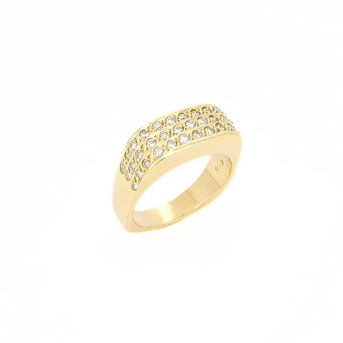 Anello fascia diamanti oro - fascia,
