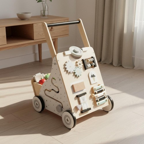 Carrello primi passi legno - carrello,