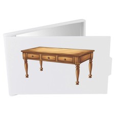 'Tavolo antico in legno' specchio trucco compatto/da viaggio/tascabile (CM00047983)