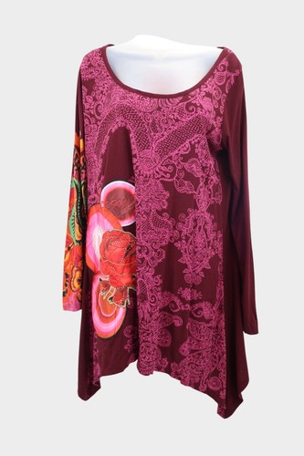 Top tunica desigual rosso - top,