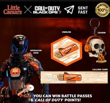Black Ops 7 🍕 Charm Pelle Operatore Call of Duty Emblema Carta da Chiamata UN ARTICOLO BO7