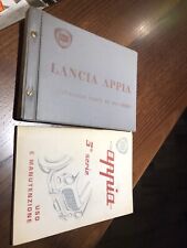 Lancia- Appia -Terza Serie- Manuale Uso E Manutenzione E Supplemento Al Catalogo