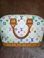 Louis Vuitton ALMA FL0043 bianca borsa multicolore pari a nuova usata 1 volta