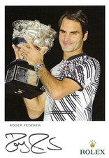Cartolina Ufficiale Roger Federer Autografata Signed Photo Tennis Autografo