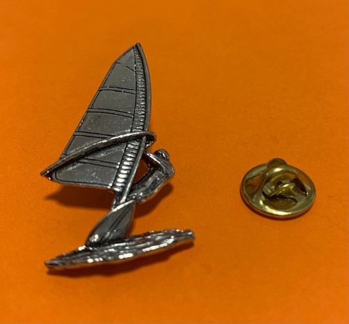 Windsurfer pewter pin - pin, badge