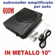 Subwoofer Amplificato Attivo Sub Woofer per Auto Ultra Piatto sotto sedile baule