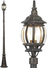 Lampione Vittoriano Classico Da Giardino in Alluminio Lampada Lanterna Colore Gr