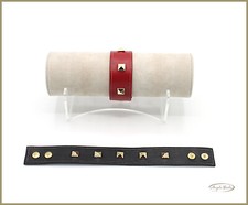 Women Genuine Leather Studded