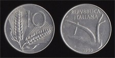 10 LIRE 1993 SPIGHE E ARATRO - ITALIA FDC/UNC FIOR DI CONIO