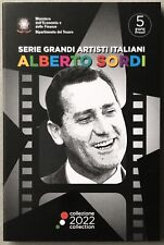 asta ITALIA 2022 ALBERTO SORDI SERIE GRANDI ARTISTI MONETA 5 EURO COINCARD PROOF