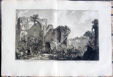 Piranesi stampa antica roma 1784 veduta sepolcro famiglia augusto via appia
