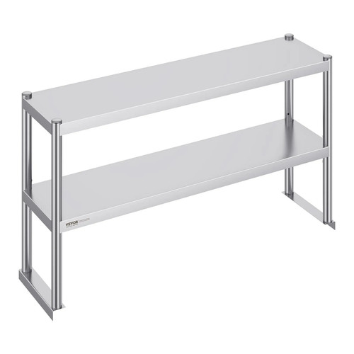 Scaffale inox doppio piano - scaffale,