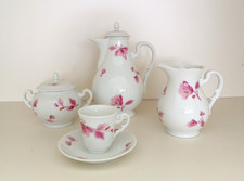 Servizio Da Caffè X12 Richard Ginori Museo Fiori Magenta 15pz