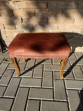 Pouf retrò vintage rivestito a mano 