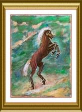 "Il Puledro" Opera Olio su