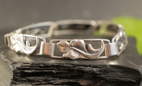 Bracciale floreale argento - bracciale, 830