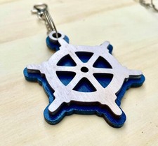 Portachiavi Pesce In Legno Timone - tema mare