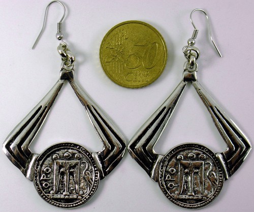 Orecchini monete argento - orecchini,