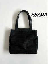 Borsa tote PRADA in nylon nero