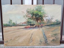 Quadro - Dipinto - Olio Su Tela - Carlo Poma - Paesaggio - Con Certificato