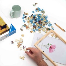 Cornice per PUZZLE Nera da parete in legno Optical Black diverse dimensioni