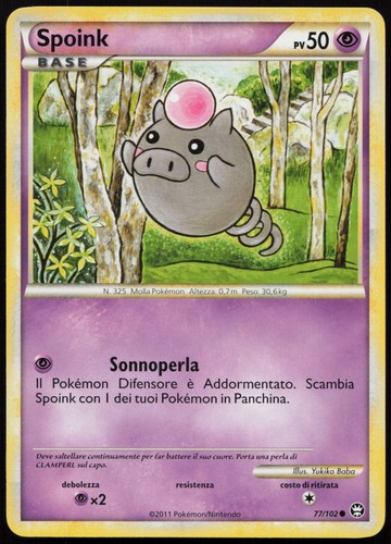 Pokemon tcg spoink 102 - 77/102, near